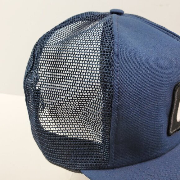 CAT Vintage Trucker Hat Snapback USA Blue Mesh Foam Caterpillar Tonkin NWOT - Picture 11 of 13